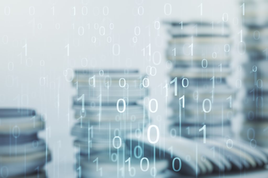 Image of books and technology elements